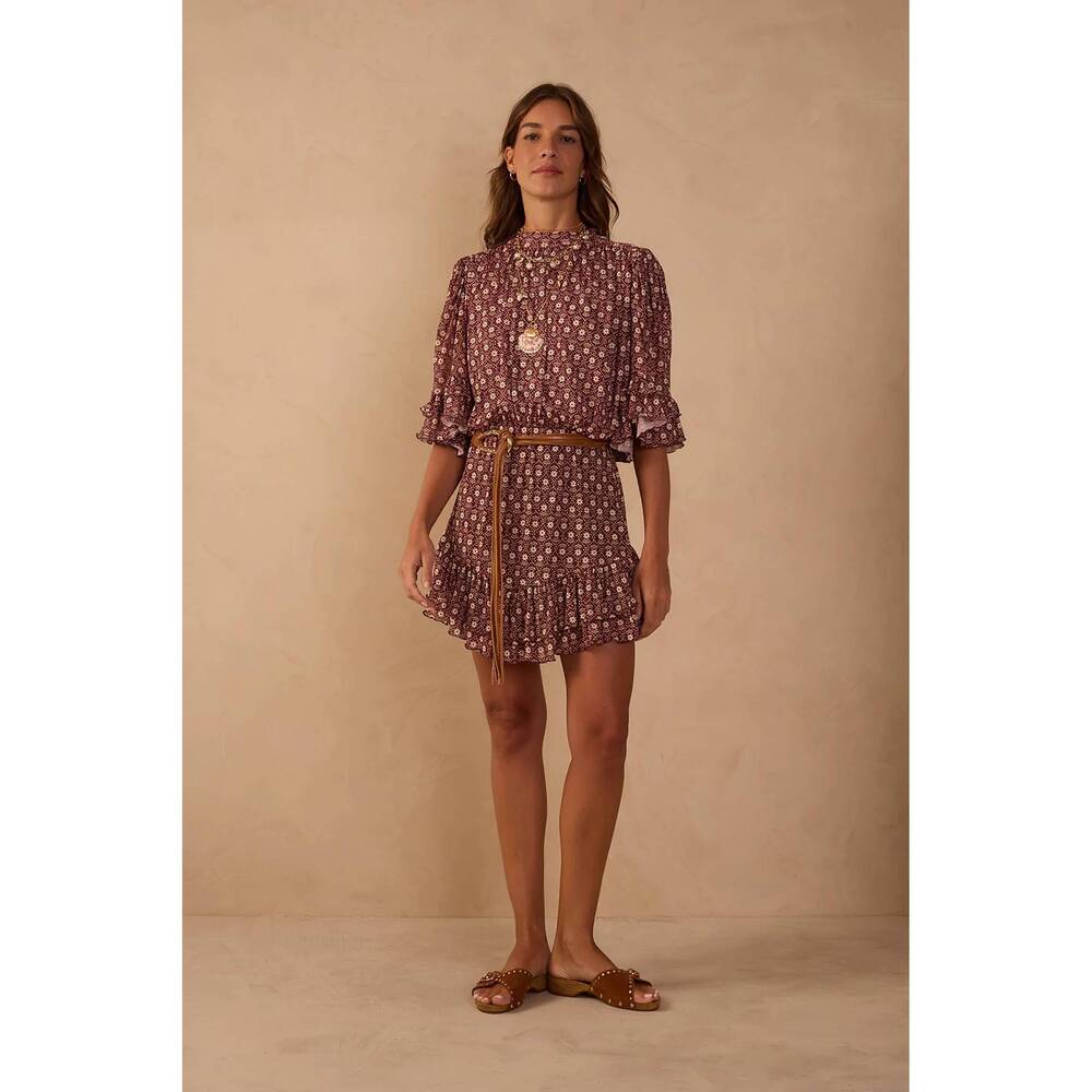 NEW DRESS TO tulle short dress in essencia print